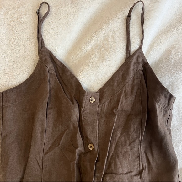 Wilfred Chocolate Brown Smocked Dress - Picture 2 of 7